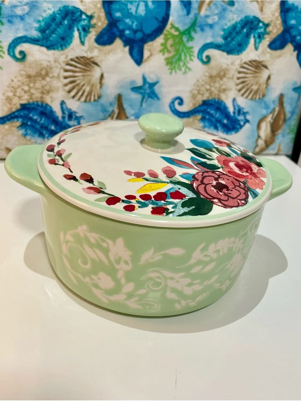 The Pioneer Woman Prairie Signature Mini Stoneware Casserole Dish with Lid